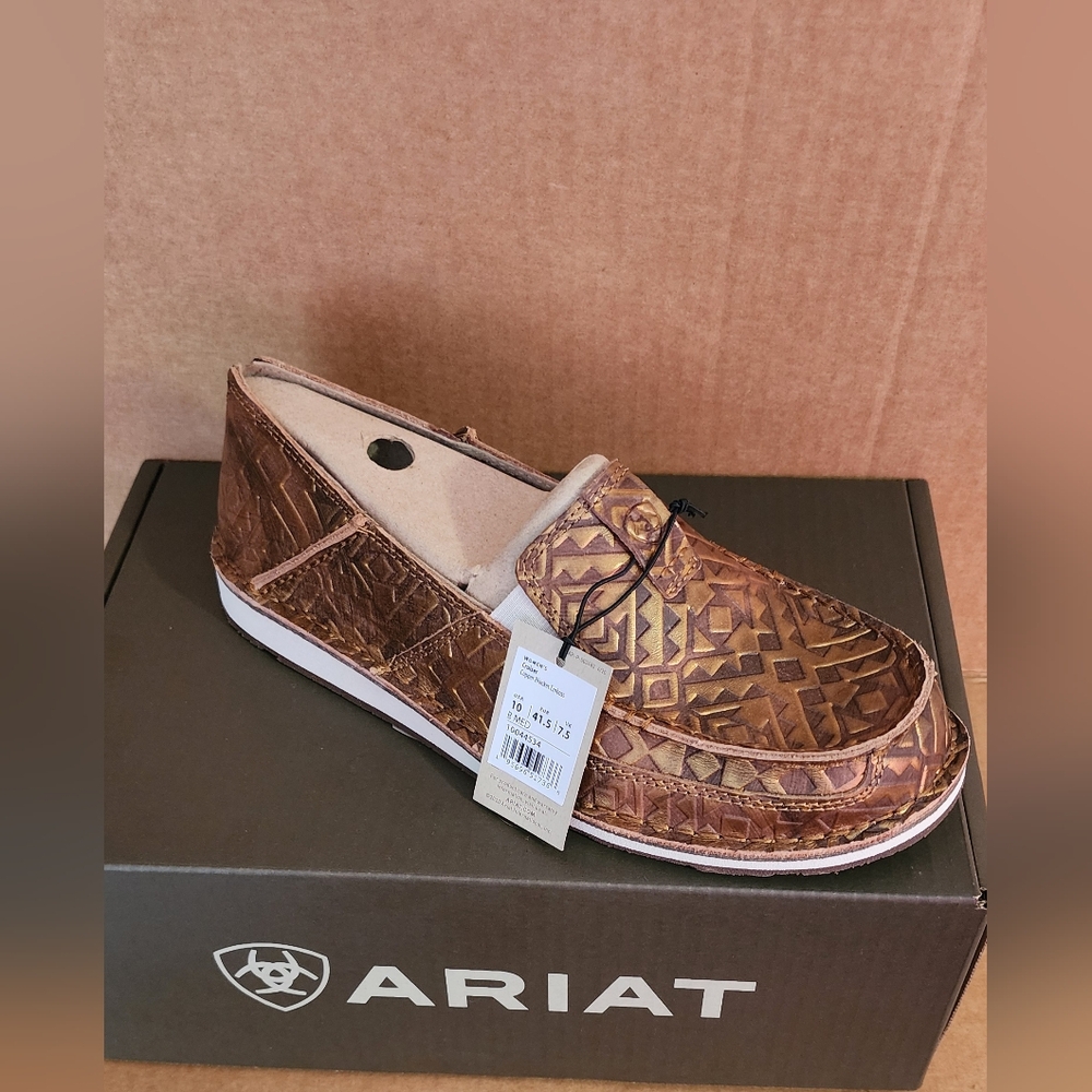 ARIAT COPPER BLANKET EMBOSS NEW IN BOX With Wrapping Two Sz 10 Sz 8.5 - Picture 5 of 15